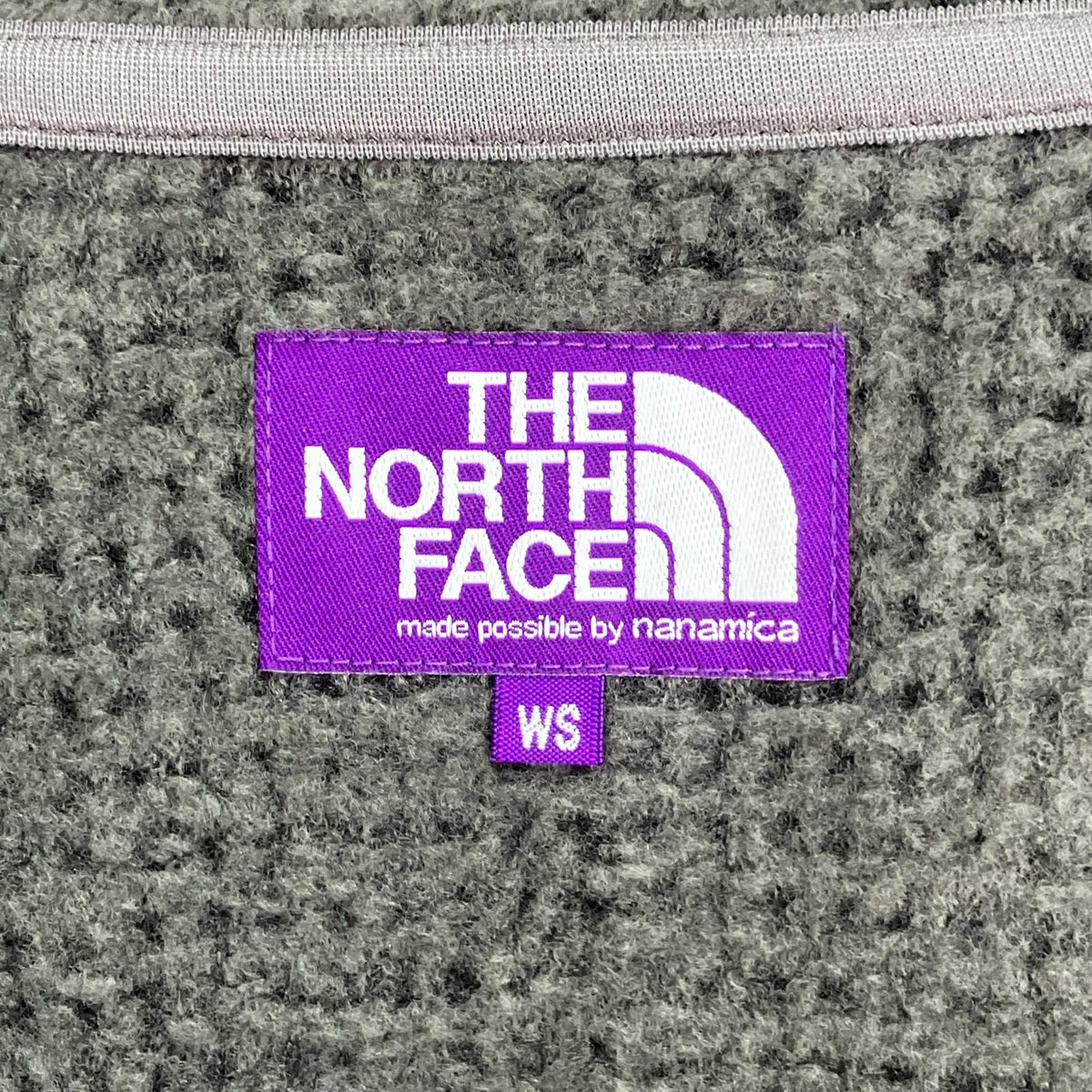THE NORTH FACE PURPLE LABEL N25FA053 Gray Wool Fleece Zip-Up Sweater Tops
