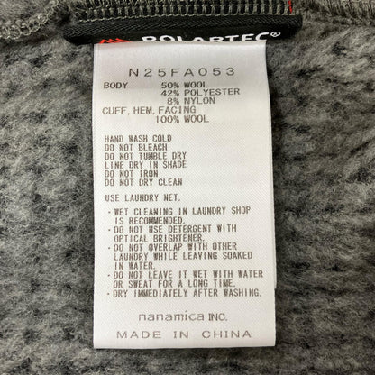 THE NORTH FACE PURPLE LABEL N25FA053 Gray Wool Fleece Zip-Up Sweater Tops