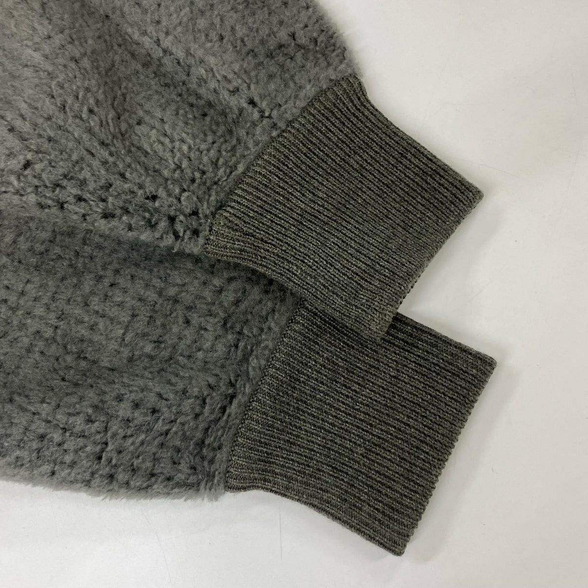 THE NORTH FACE PURPLE LABEL N25FA053 Gray Wool Fleece Zip-Up Sweater Tops
