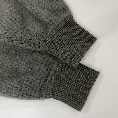THE NORTH FACE PURPLE LABEL N25FA053 Gray Wool Fleece Zip-Up Sweater Tops
