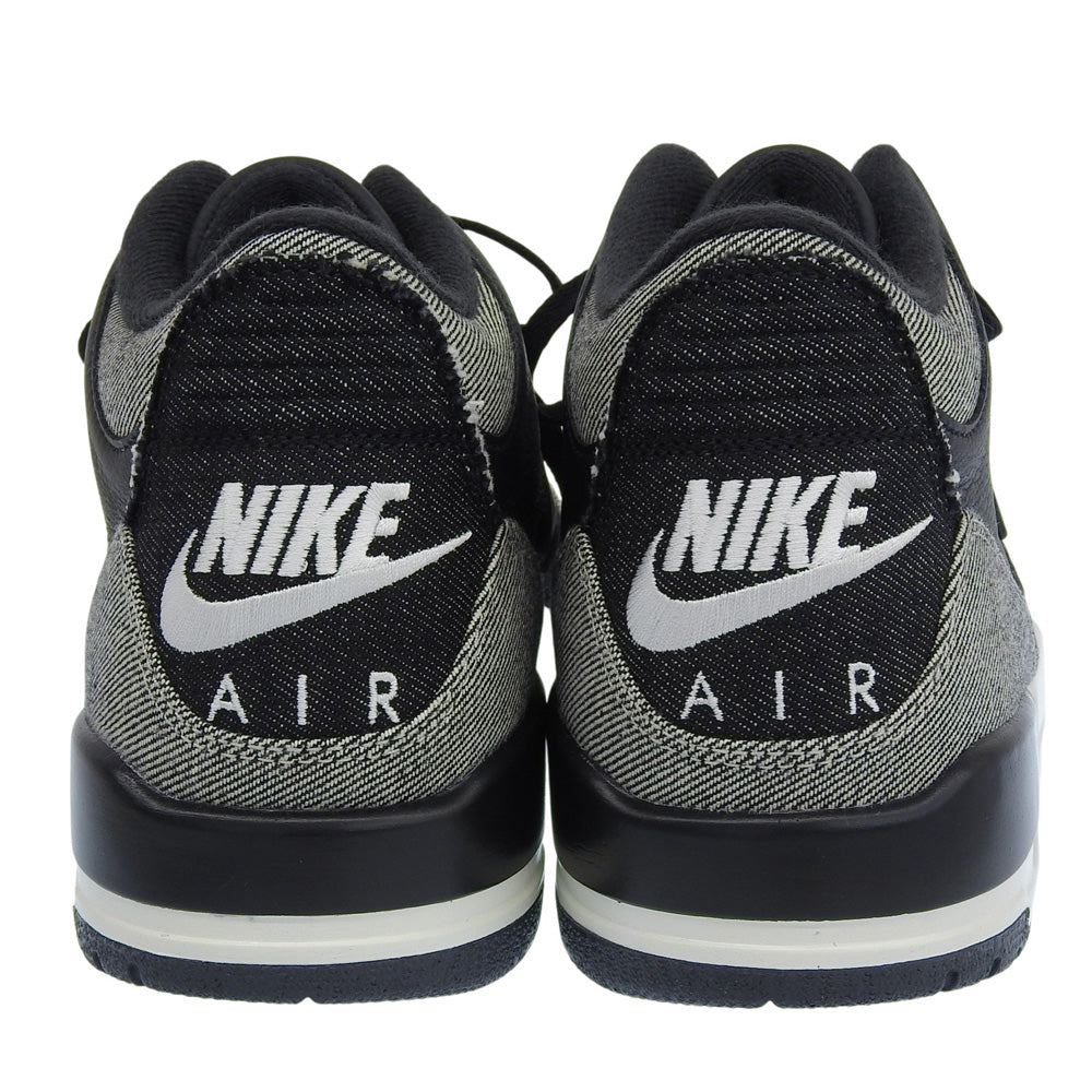 NIKE Unused Air Jordan 3 Denim Shoes Men's Black Gym Red 27.5cm IR0914-400 Shoes