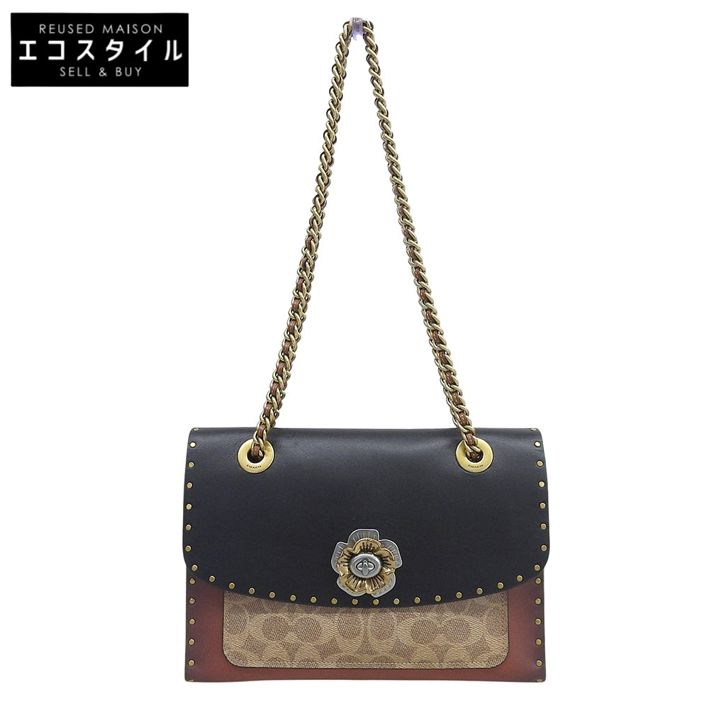 COACH コーチ チェーン ショルダーバッグ レディース ブラウン ブラック マルチカラー 29416 ショルダーバッグ