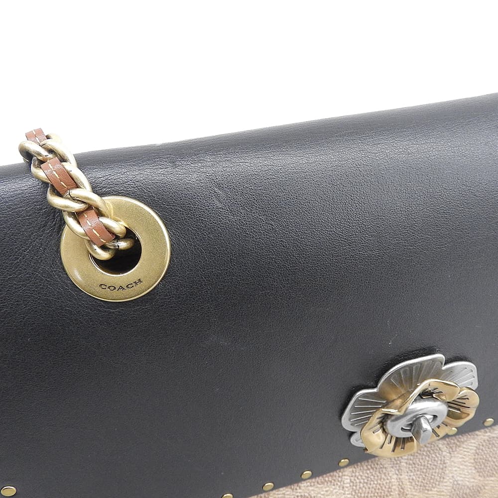 COACH コーチ チェーン ショルダーバッグ レディース ブラウン ブラック マルチカラー 29416 ショルダーバッグ