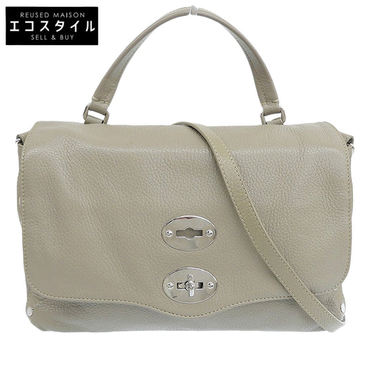 ZANELLATO Postina S Leather 2WAY Shoulder Bag Handbag Ladies Greige 38230835 Handbag