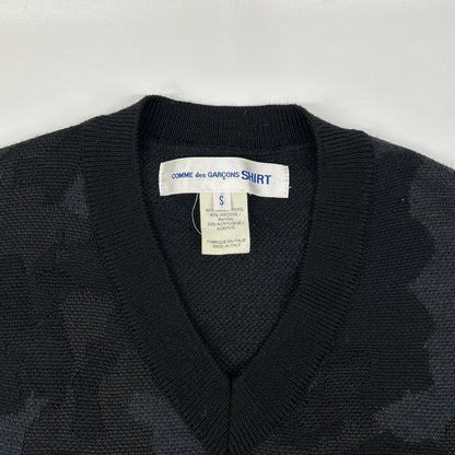 COMMEdesGARCONS SHIRT コムデギャルソンシャツ ブラック ウール カモフラ ベスト ベスト