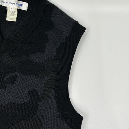 COMMEdesGARCONS SHIRT コムデギャルソンシャツ ブラック ウール カモフラ ベスト ベスト