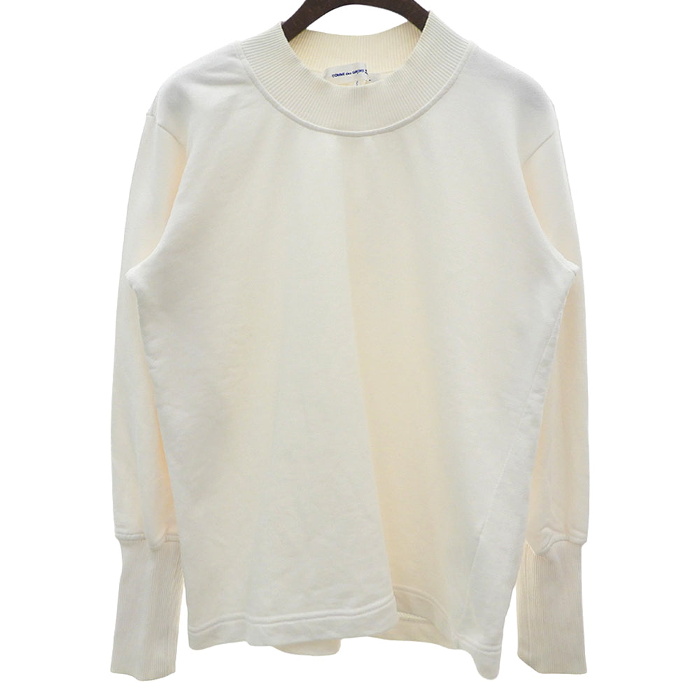 COMMEdesGARCONS SHIRT コムデギャルソンシャツ コットン モックネック L/S プルオーバー トップス メンズ 白 ホワイト S W25118 トップス
