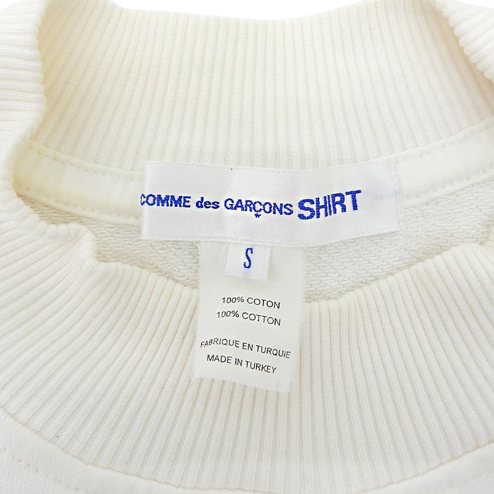 COMMEdesGARCONS SHIRT コムデギャルソンシャツ コットン モックネック L/S プルオーバー トップス メンズ 白 ホワイト S W25118 トップス