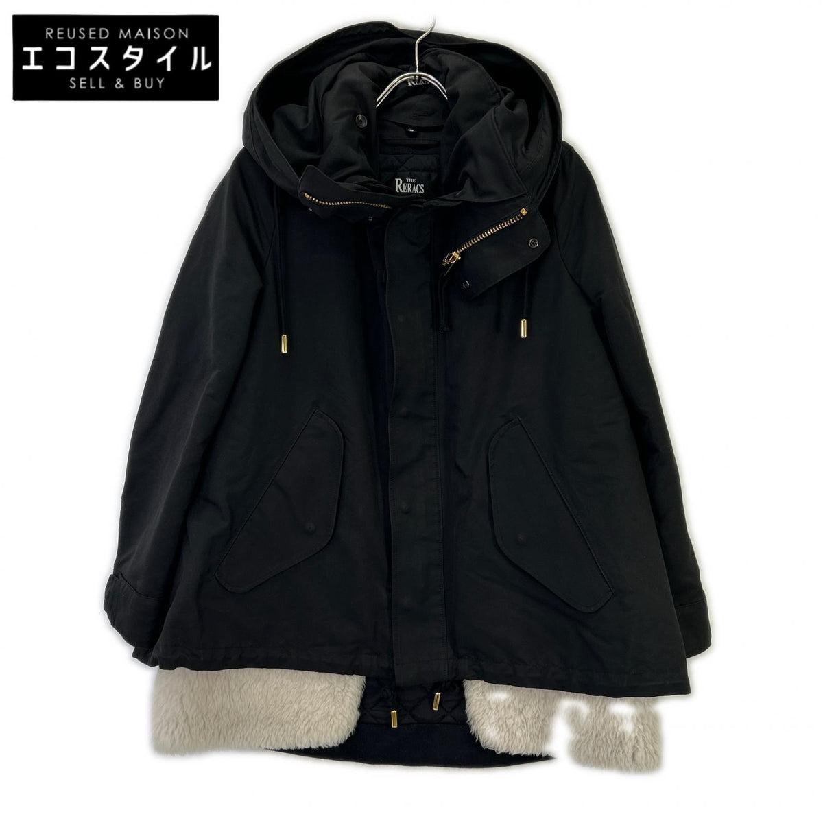 THE RERACS The Reracs 19FW-RECT-210L-LINER-J 黑色 带羊羔绒内衬 派克大衣 大衣 36