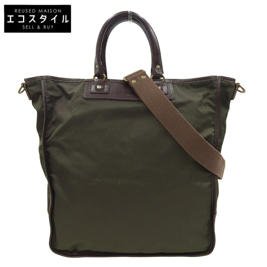 Felisi Nylon x Leather Tote Bag Shoulder Bag Handbag Men's Khaki 05/5 Handbag