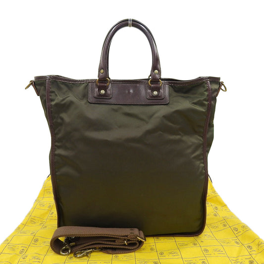 Felisi Nylon x Leather Tote Bag Shoulder Bag Handbag Men's Khaki 05/5 Handbag