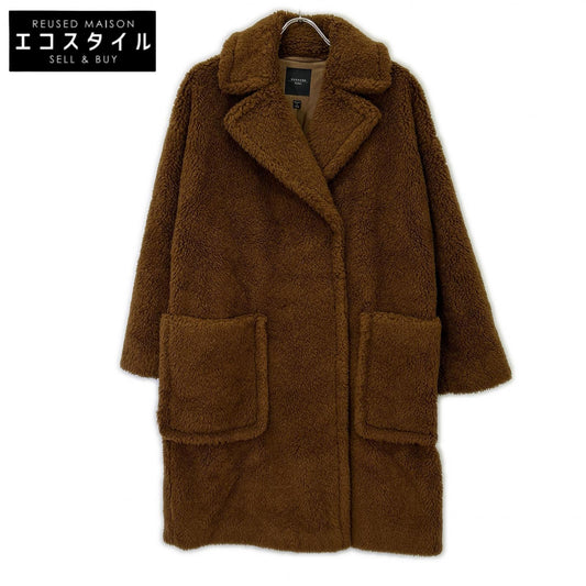 Max Mara Weekend 508607836 Brown Teddy Bear Coat 40