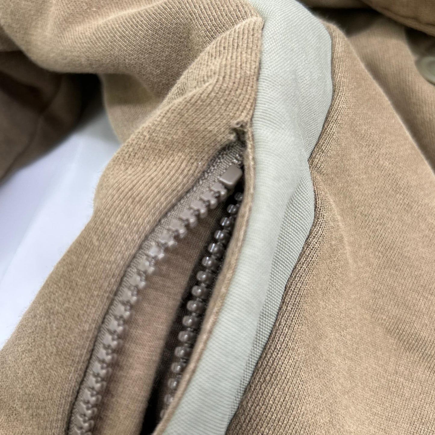 DIESEL Khaki Paneled Design Hooded Jacket L