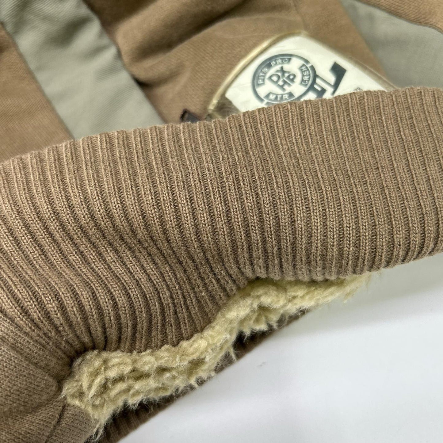 DIESEL Khaki Paneled Design Hooded Jacket L