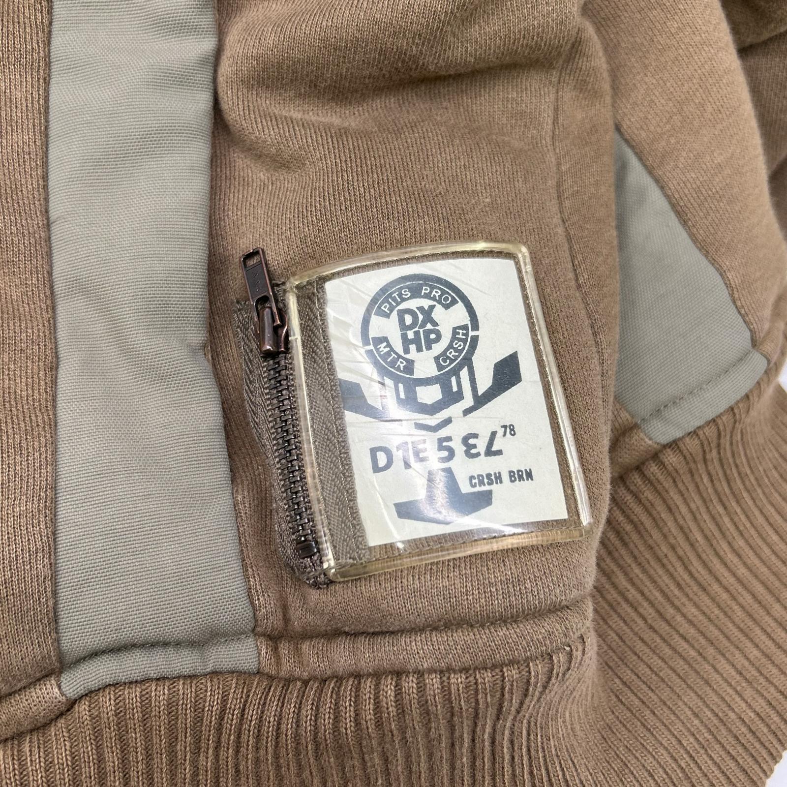 DIESEL Khaki Paneled Design Hooded Jacket L