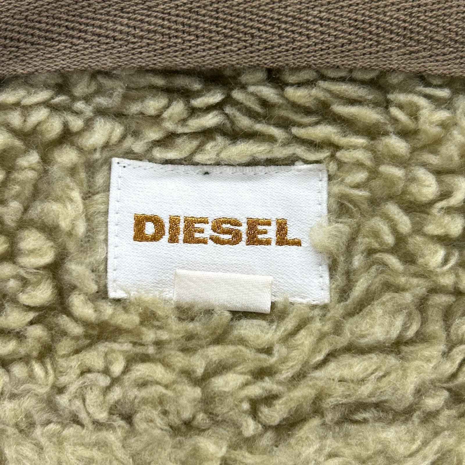 DIESEL Khaki Paneled Design Hooded Jacket L