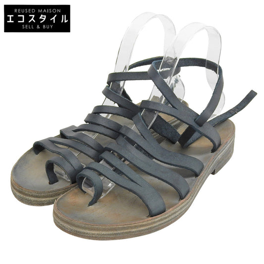 m.a+ エムエークロス 美品 レザー グラディエーター サンダル シューズ レディース ブルー 37 シューズ 37