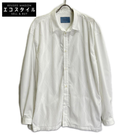 71 MICHAEL ミシェル ホワイト プリーツ加工 オーバーサイズ シャツ トップス