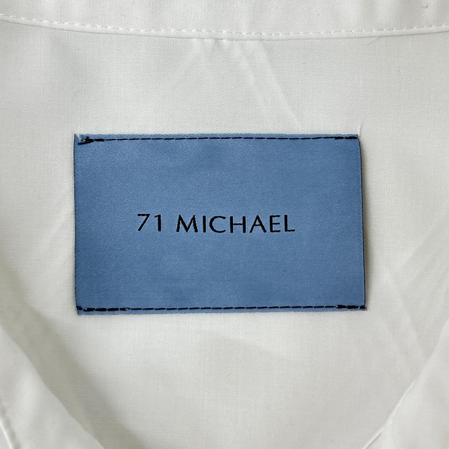 71 MICHAEL ミシェル ホワイト プリーツ加工 オーバーサイズ シャツ トップス