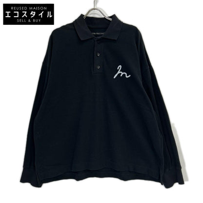 my beautiful landlet マイ ビューティフル ランドレット WM16-PL242162 ブラック コットン 長袖ポロシャツ トップス