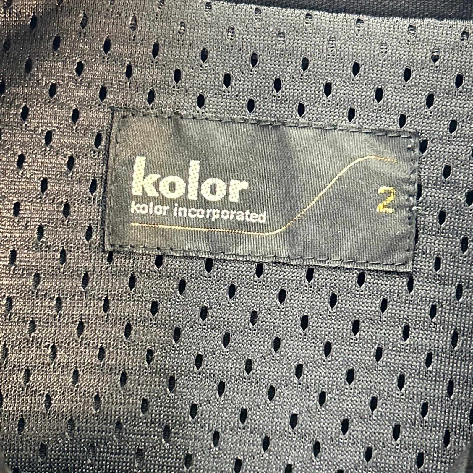 kolor 22SCM-B11201 Black Over Polo Shirt Tops