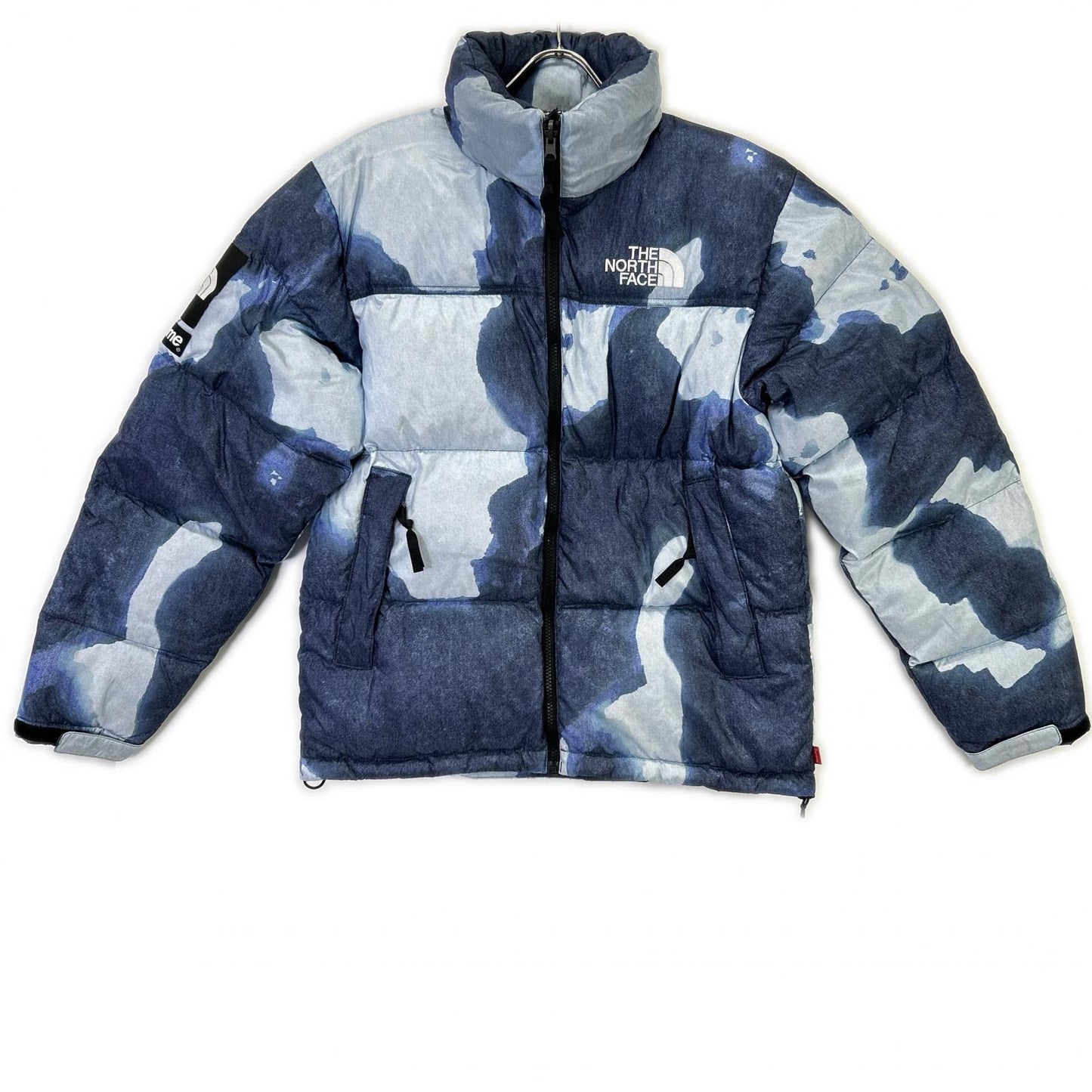 THE NORTH FACE ノースフェイス ×ｼｭﾌﾟﾘｰﾑ 21AW ﾌﾞﾘｰﾁ ﾃﾞﾆﾑ ﾌﾟﾘﾝﾄ ﾇﾌﾟｼ ﾀﾞｳﾝ ｼﾞｬｹｯﾄ ジャケット S
