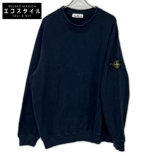 STONE ISLAND ストーンアイランド 791561352 ネイビー ストレッチコットン クルーネックスウェット トップス