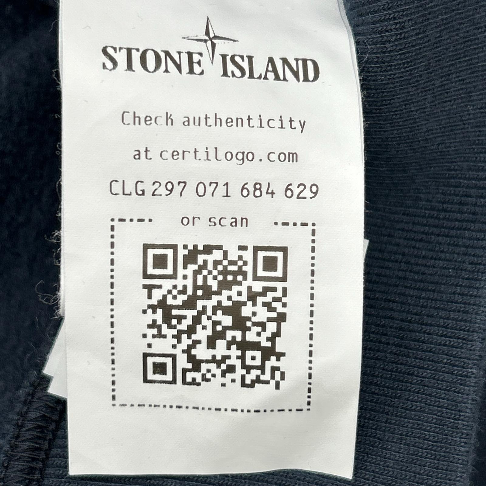STONE ISLAND 791561352 Navy Stretch Cotton Crewneck Sweatshirt