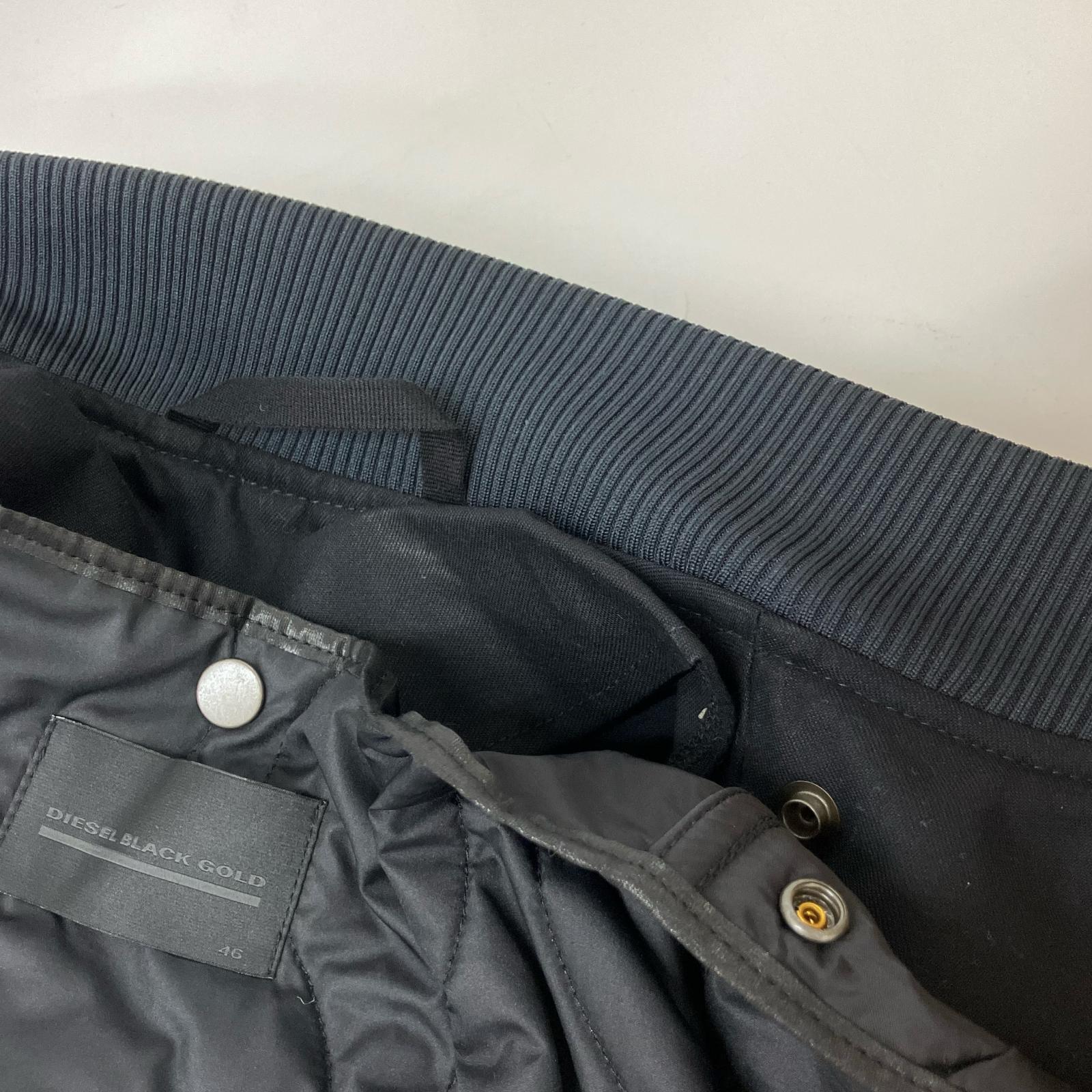 DIESEL BlackGold Black JESSY Nylon Coat Coat 46
