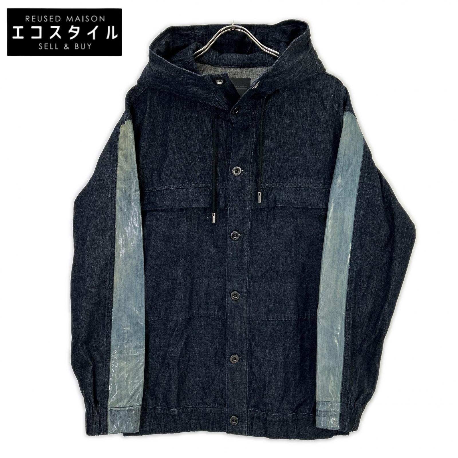 DIESEL BlackGold 00ECALH6098BF03 Indigo Denim Hoodie Jacket