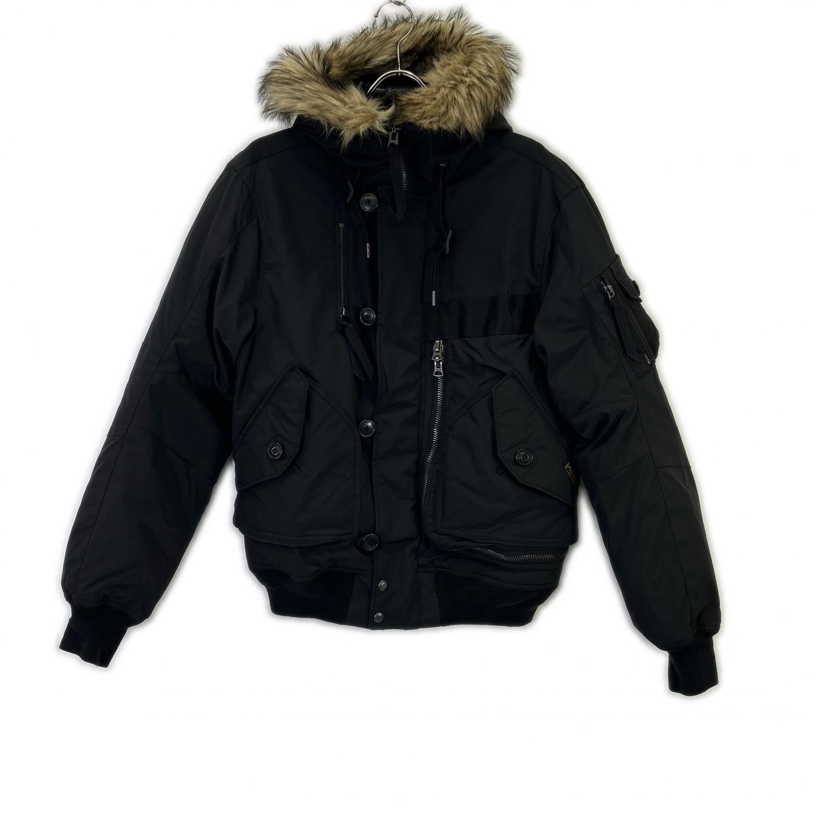 POLO RALPH LAUREN Black Hooded Down Parka Jacket S