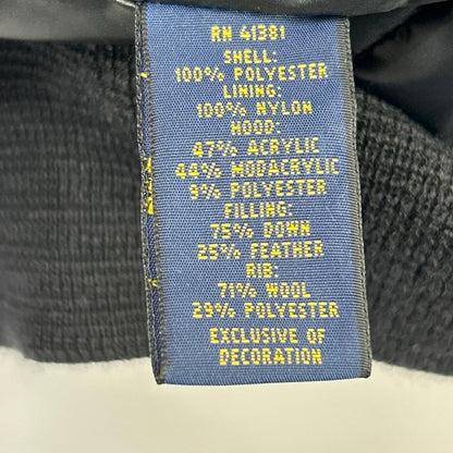 POLO RALPH LAUREN Black Hooded Down Parka Jacket S