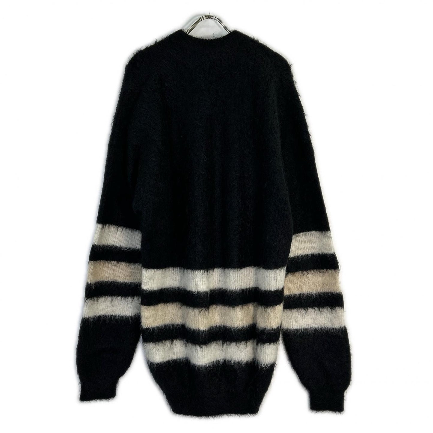 Children of the discordance COTDKN-615 Black Stripe Long Mohair Knit Top