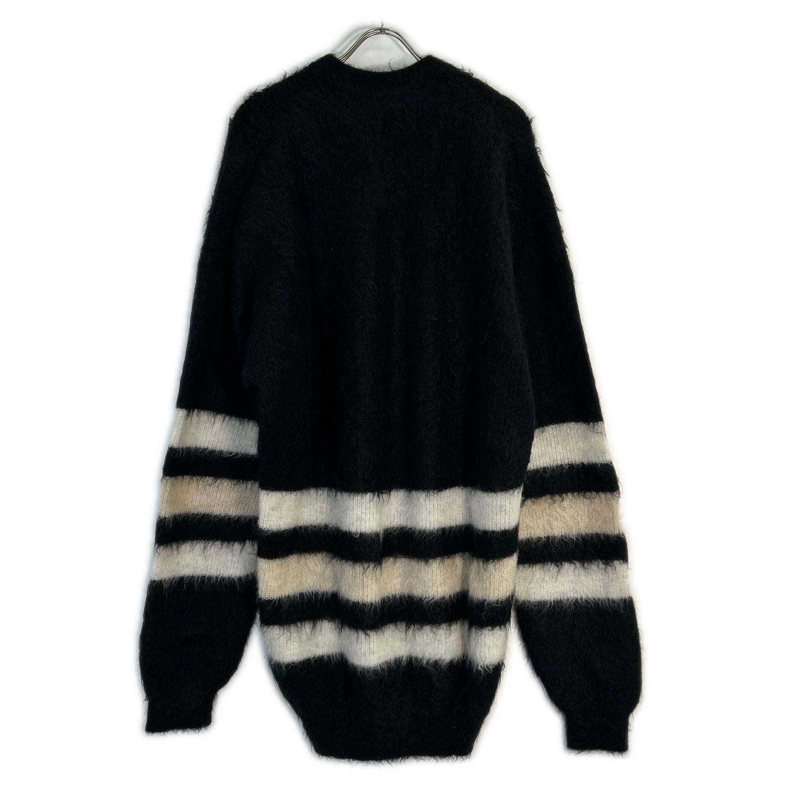 Children of the discordance COTDKN-615 Black Stripe Long Mohair Knit Top