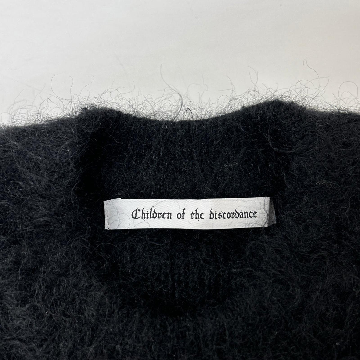 Children of the discordance COTDKN-615 Black Stripe Long Mohair Knit Top