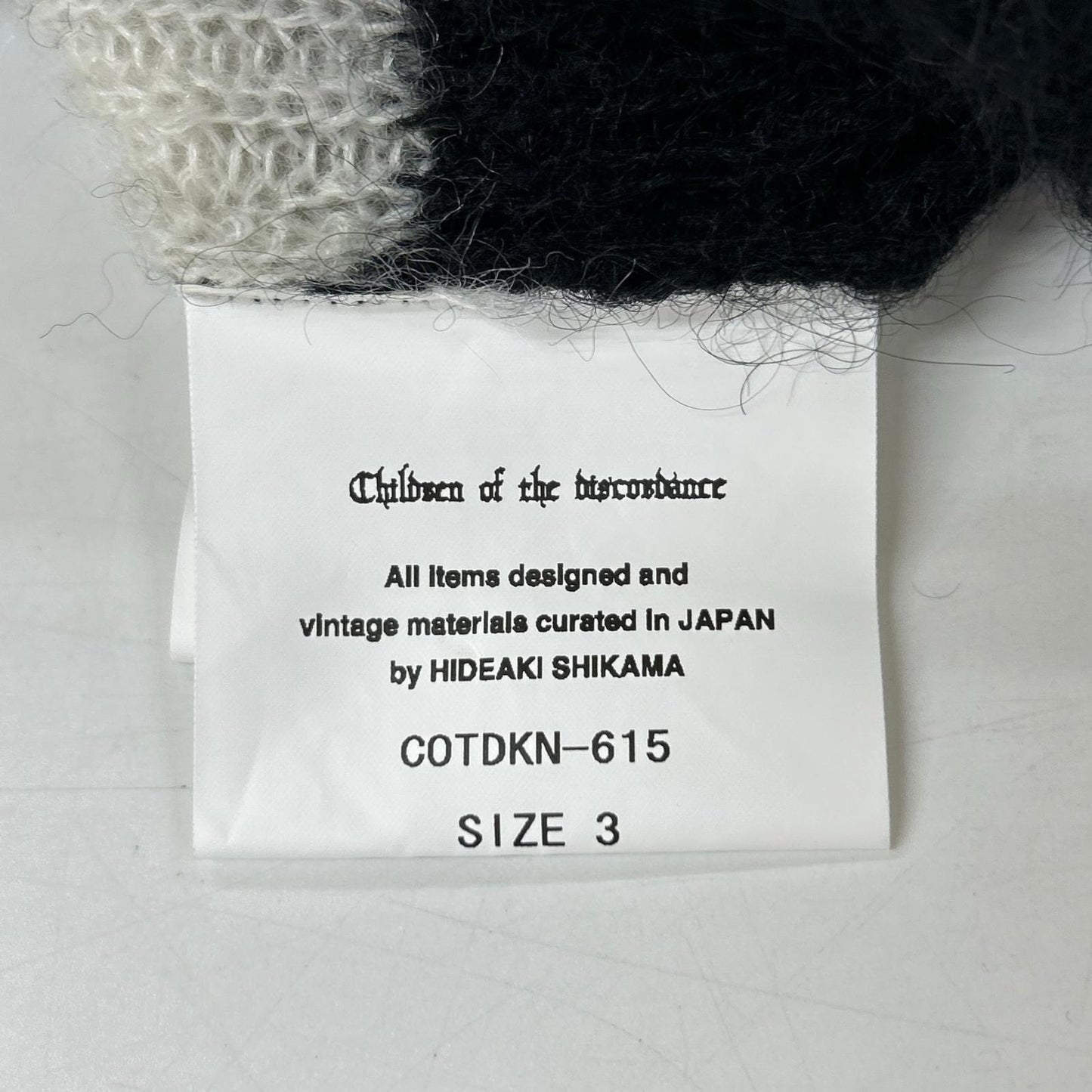Children of the discordance COTDKN-615 Black Stripe Long Mohair Knit Top