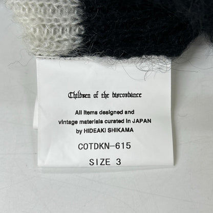 Children of the discordance COTDKN-615 Black Stripe Long Mohair Knit Top