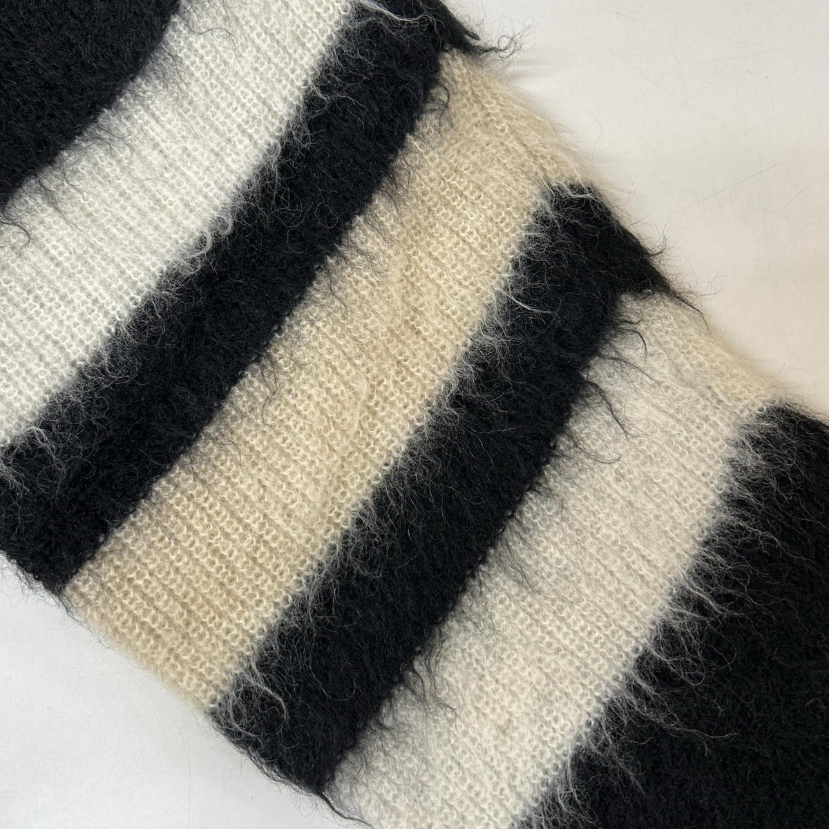 Children of the discordance COTDKN-615 Black Stripe Long Mohair Knit Top