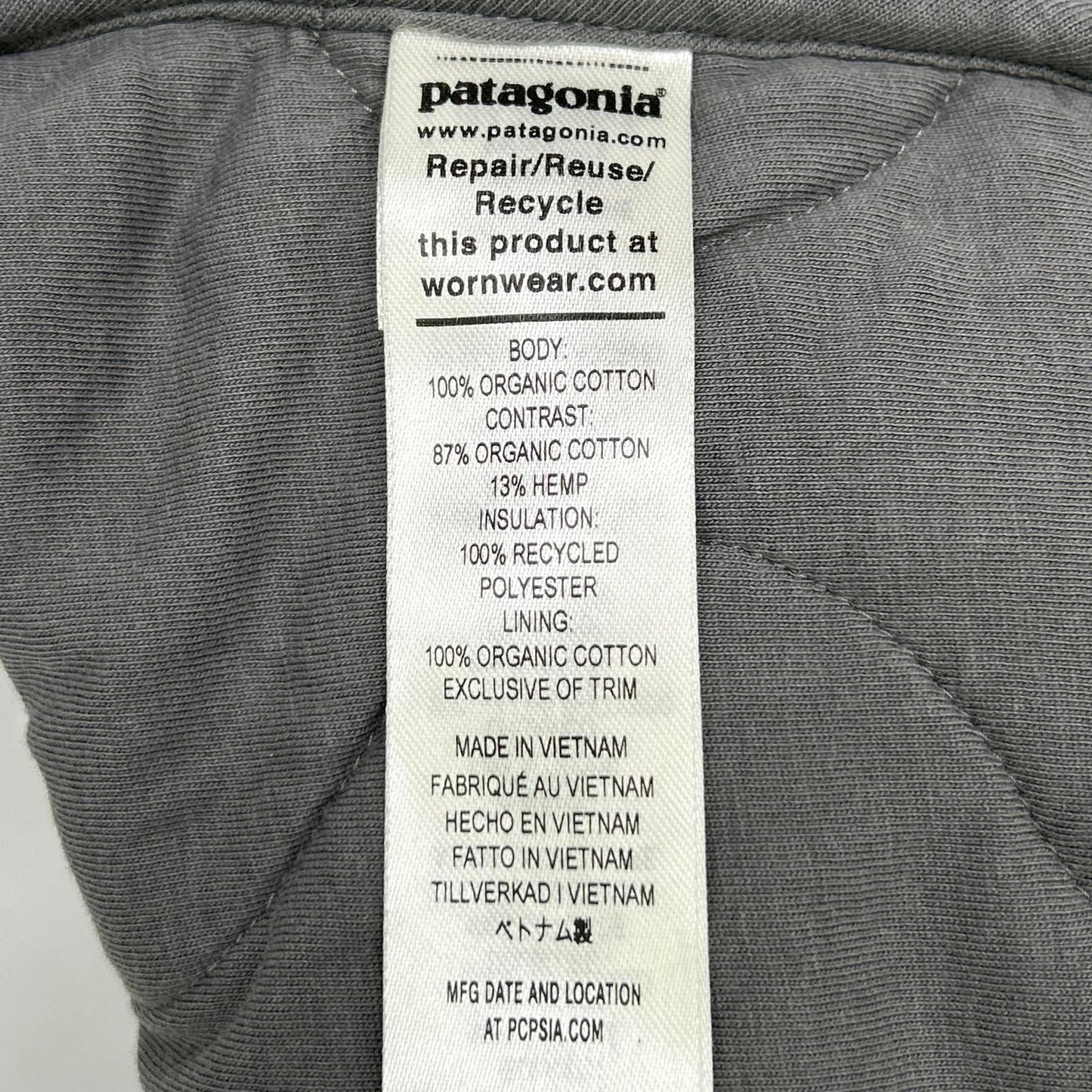 patagonia Patagonia 20270FA25 Gray Daily Quilted Jacket Jacket