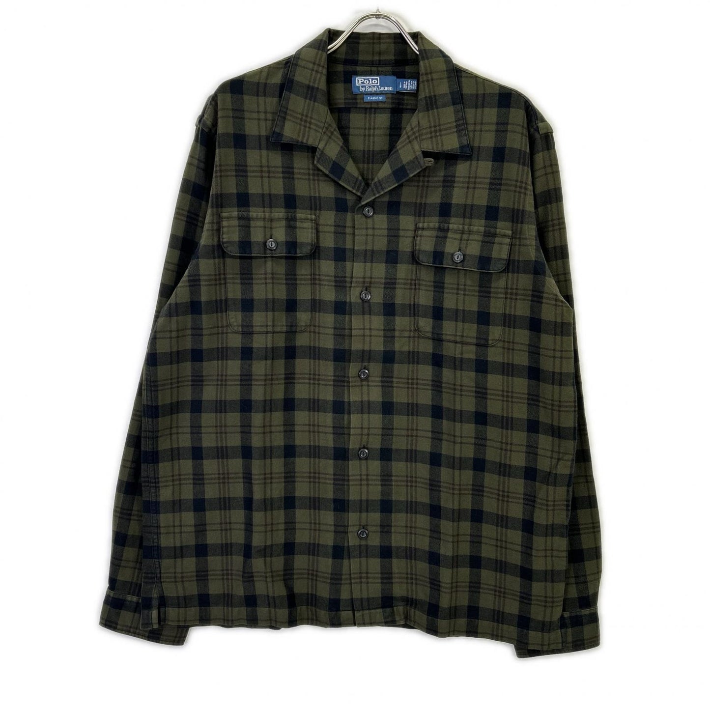 POLO RALPH LAUREN ポロ ラルフローレン カーキ クラシック フィット チェック フランネル キャンプシャツ トップス