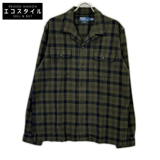 POLO RALPH LAUREN ポロ ラルフローレン カーキ クラシック フィット チェック フランネル キャンプシャツ トップス