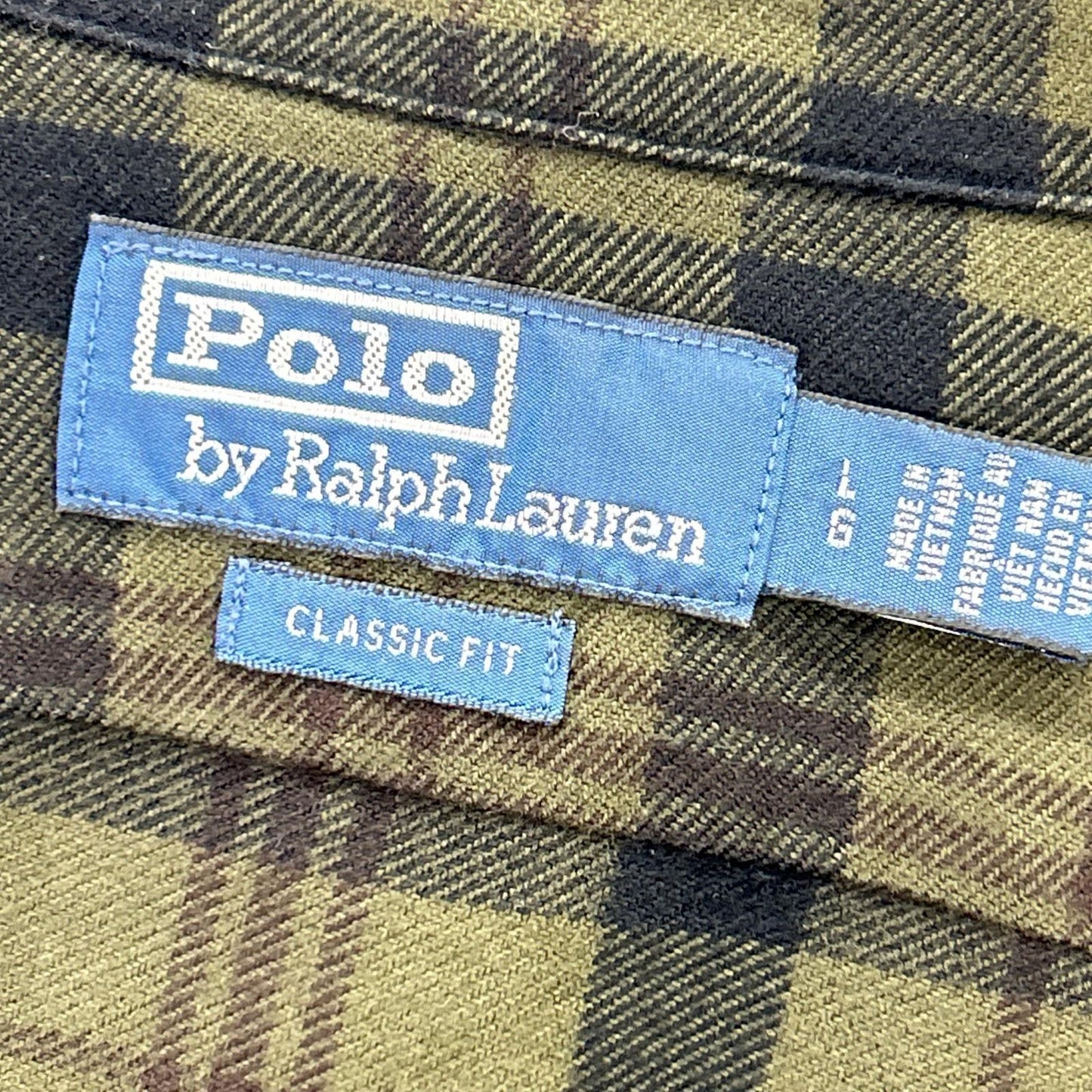POLO RALPH LAUREN ポロ ラルフローレン カーキ クラシック フィット チェック フランネル キャンプシャツ トップス