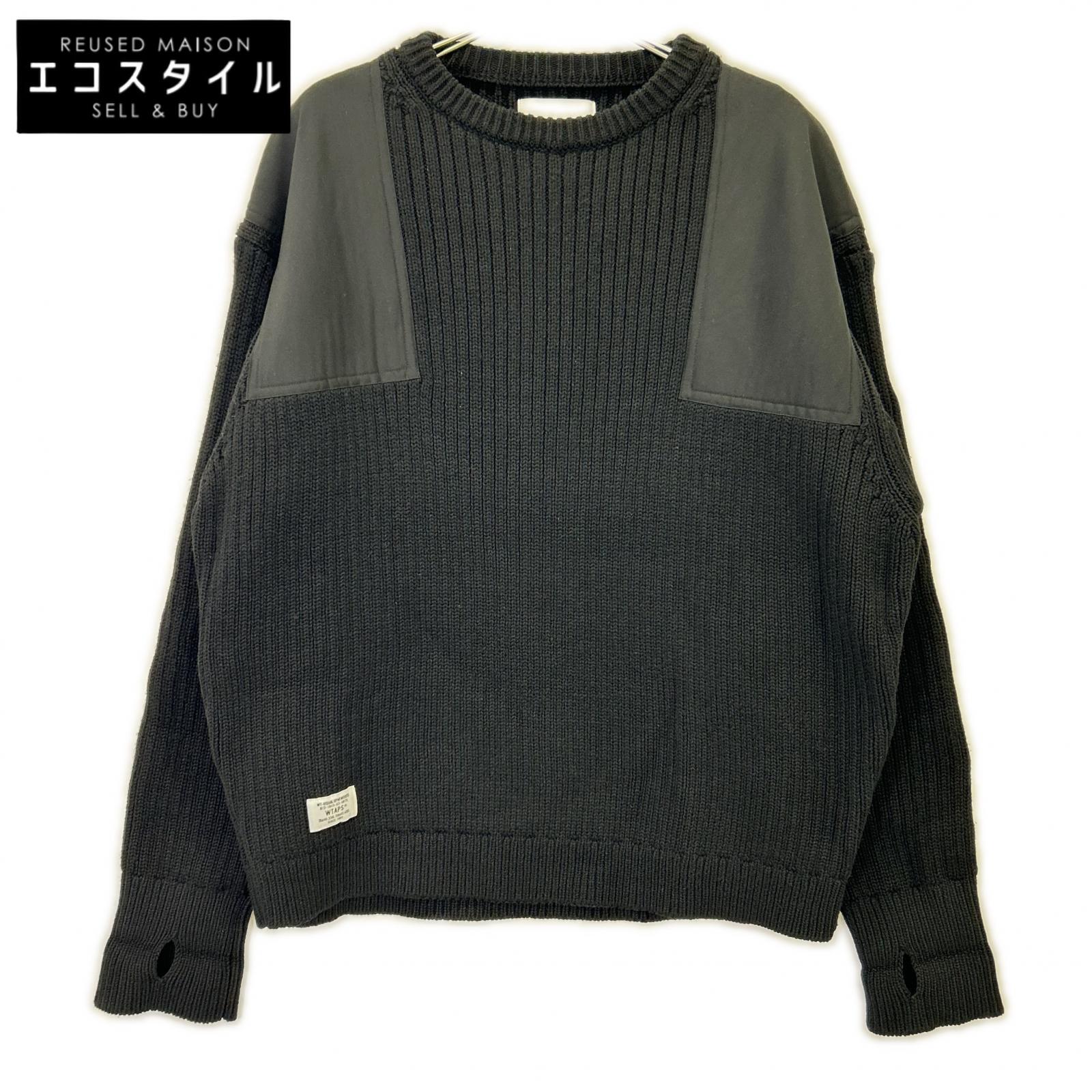 WTAPS 双排扣 22年 黑色指挥官 针织毛衣 上衣 X03