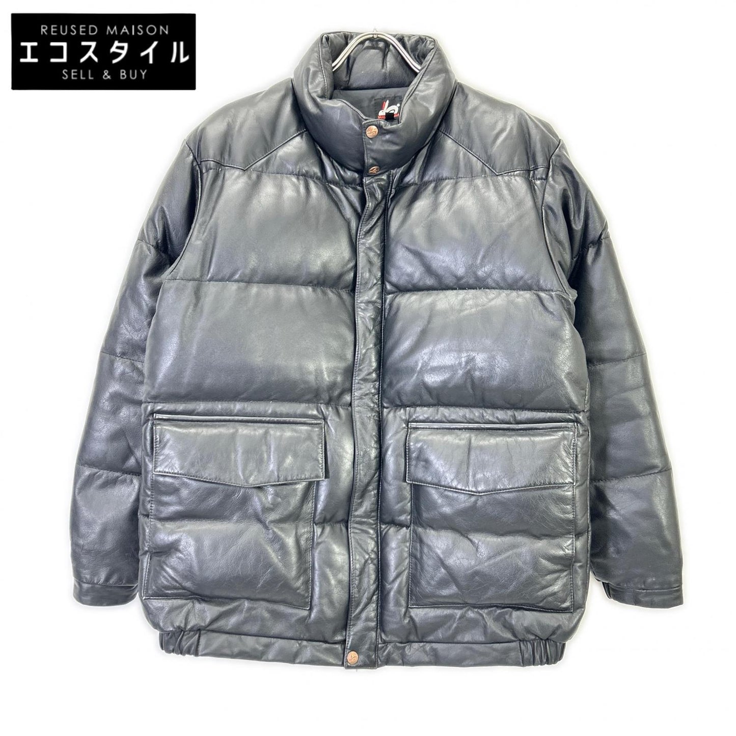 PaulSmith RED EAR 保罗史密斯红耳 443919 黑色 皮质羽绒夹克 M码