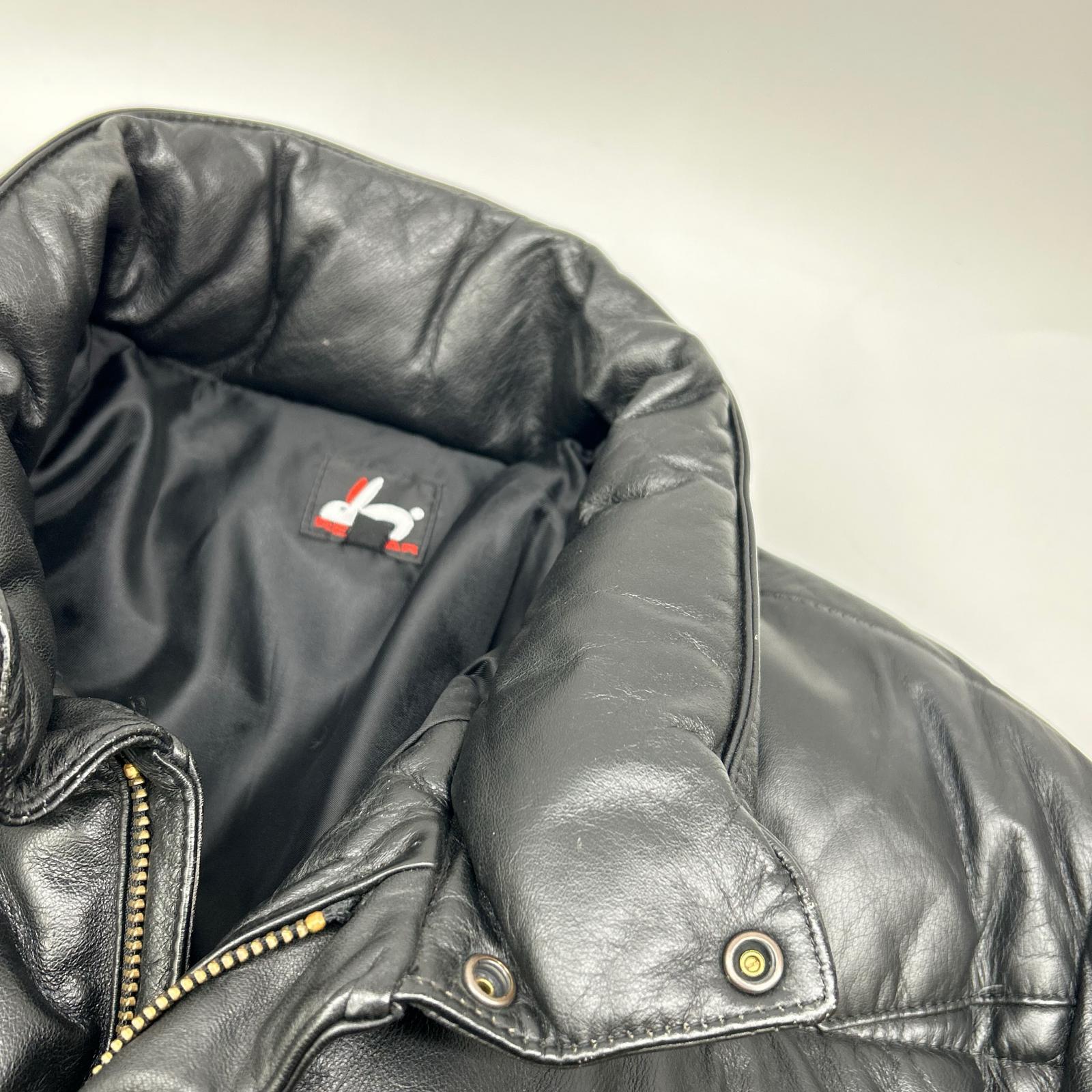 PaulSmith RED EAR 保罗史密斯红耳 443919 黑色 皮质羽绒夹克 M码