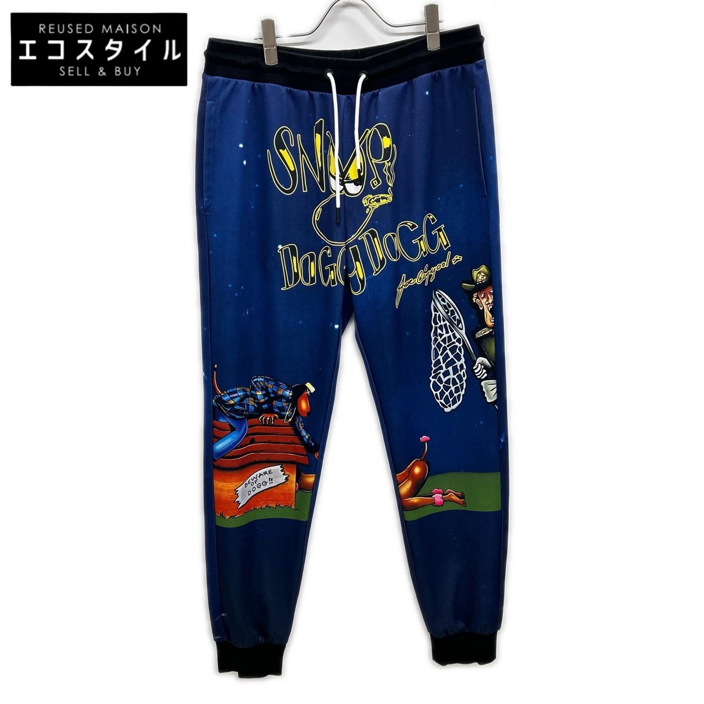 ﾌﾞﾙｰ SNOOP DOGG DOGGYSTYLE RECORD ﾄﾗｯｸﾊﾟﾝﾂ ボトムス L メンズ