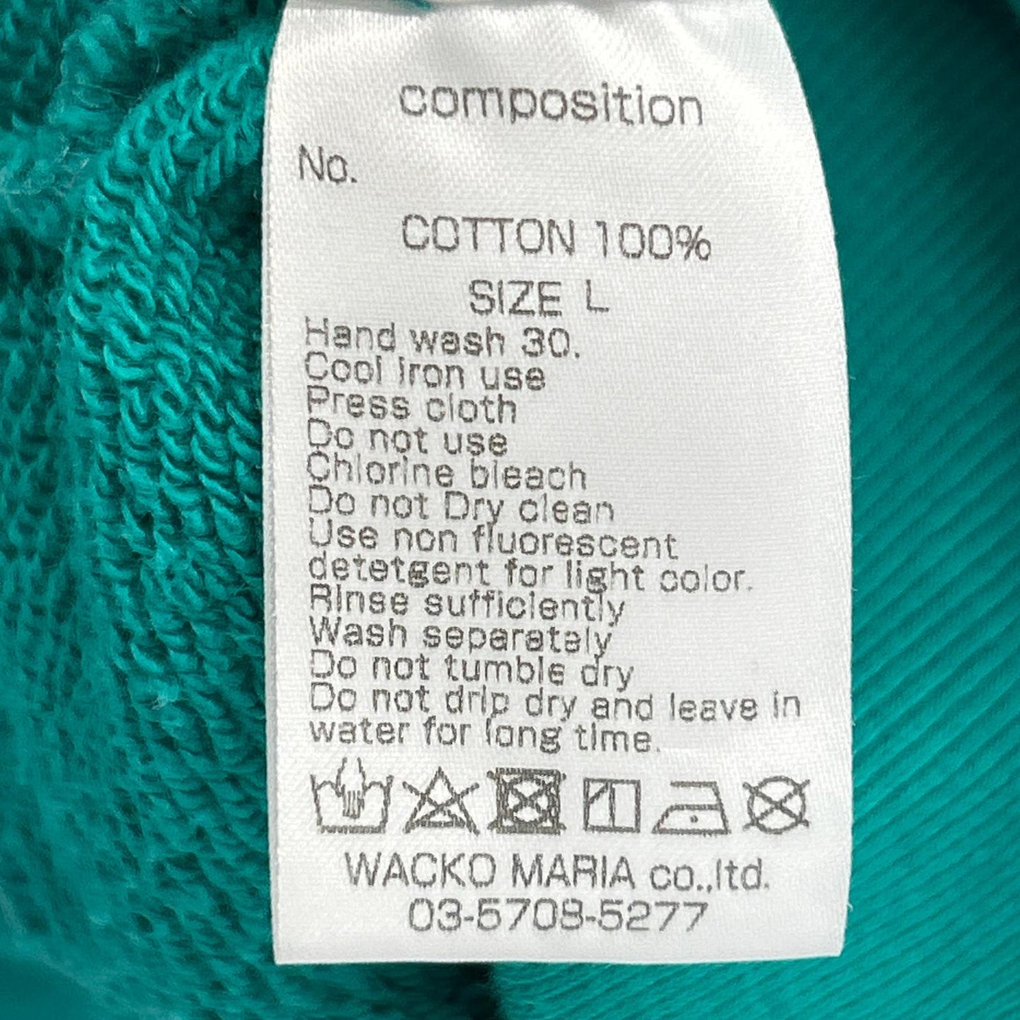 WACKO MARIA WMC-SS11 24FW 绿色 中等厚度卫衣 上衣