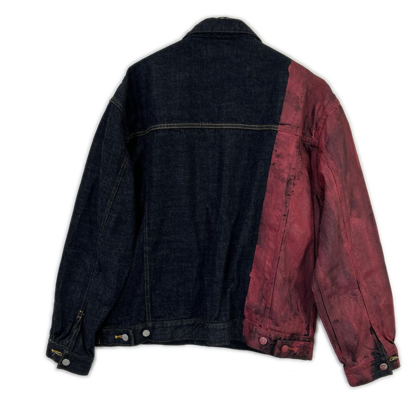 YOKE 【24AW】YK24FW0785B-A HAND PAINTED DENIM TRUCKER JACKET Denim Trucker Jacket Jacket