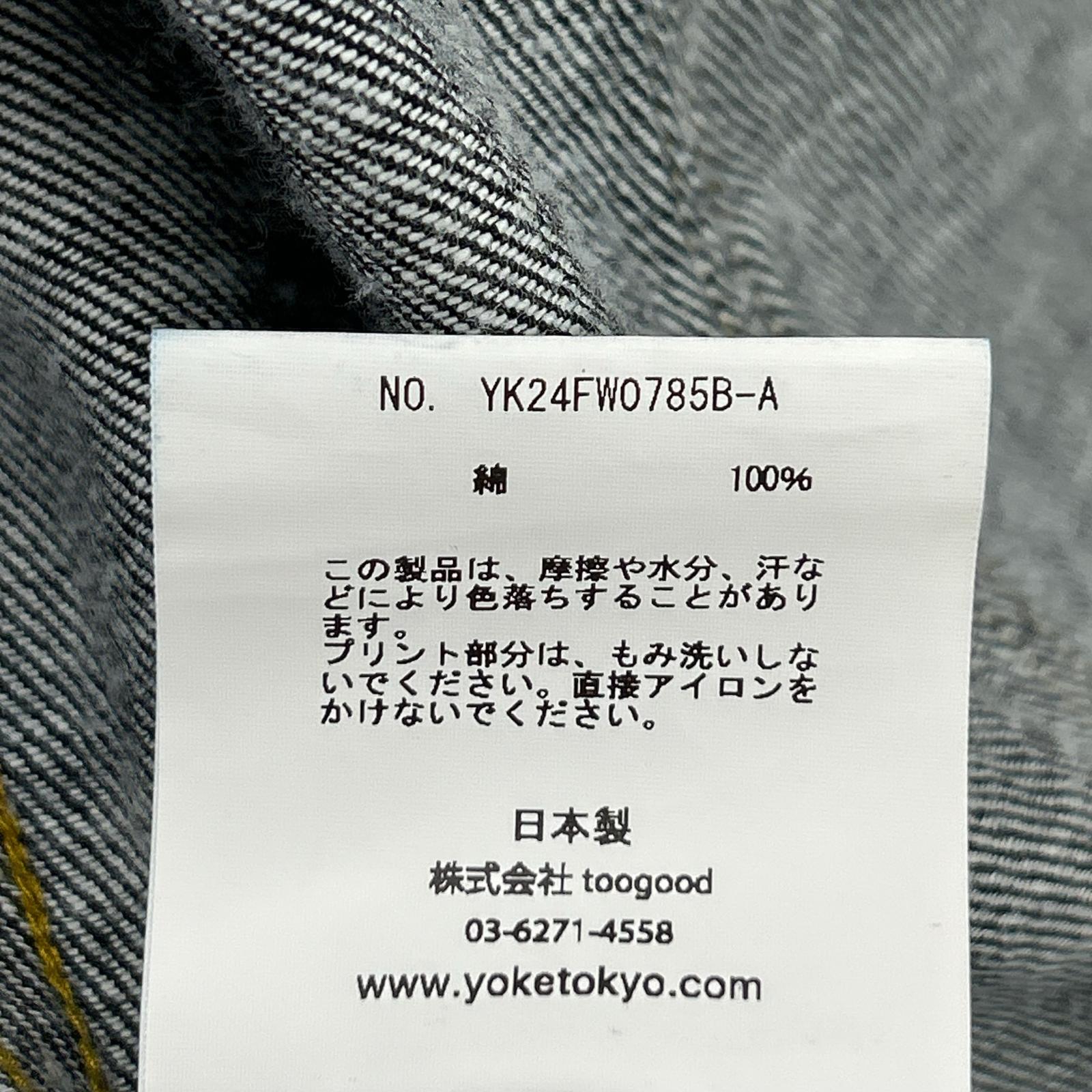 YOKE 【24AW】YK24FW0785B-A HAND PAINTED DENIM TRUCKER JACKET Denim Trucker Jacket Jacket