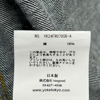 YOKE 【24AW】YK24FW0785B-A HAND PAINTED DENIM TRUCKER JACKET Denim Trucker Jacket Jacket